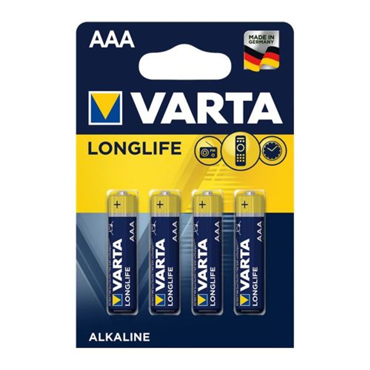 Varta - AAA - 4 stk - Alkaline Longlife (1.5V)