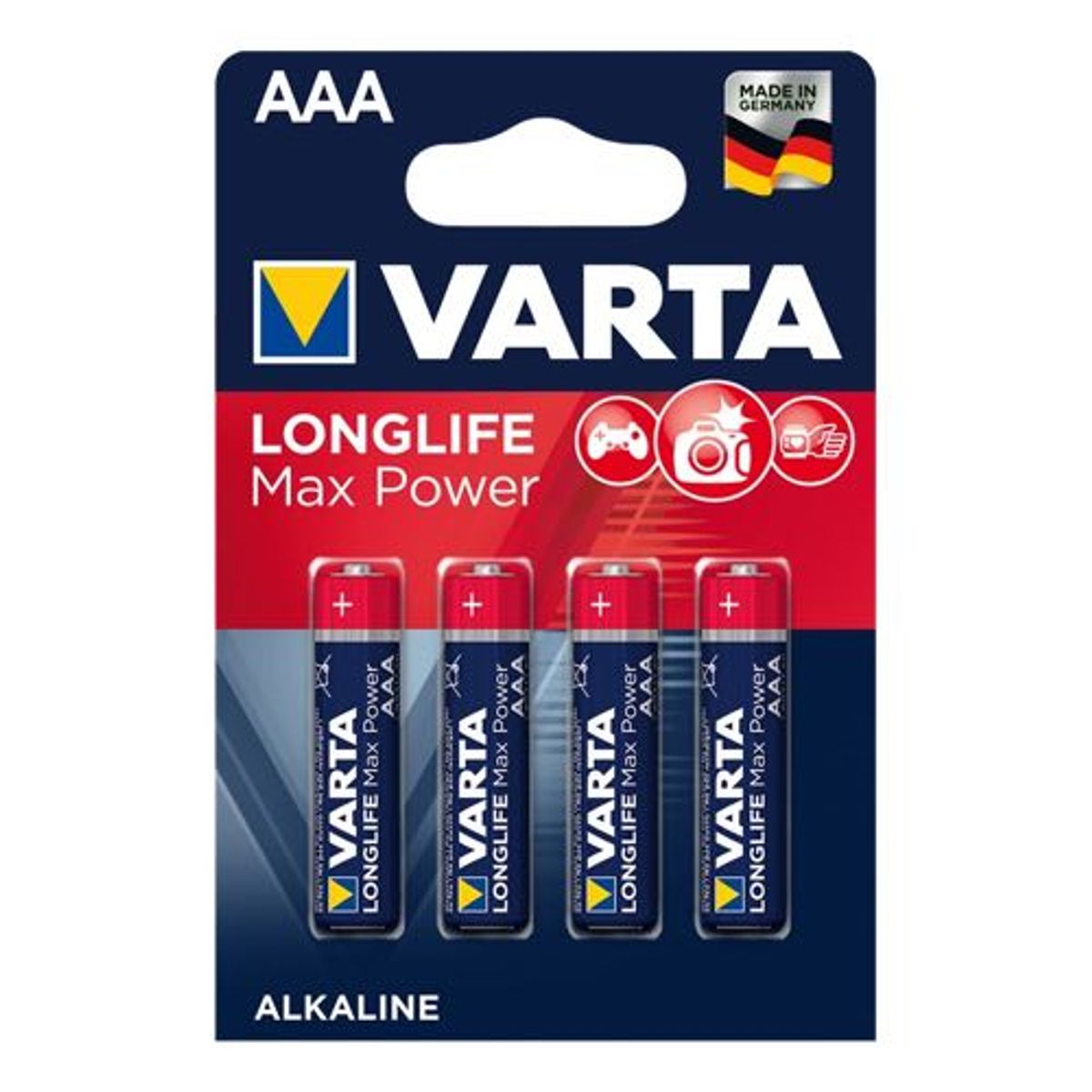 Varta - AAA - 4 stk - Alkaline Longlife Max Power (1.5V)