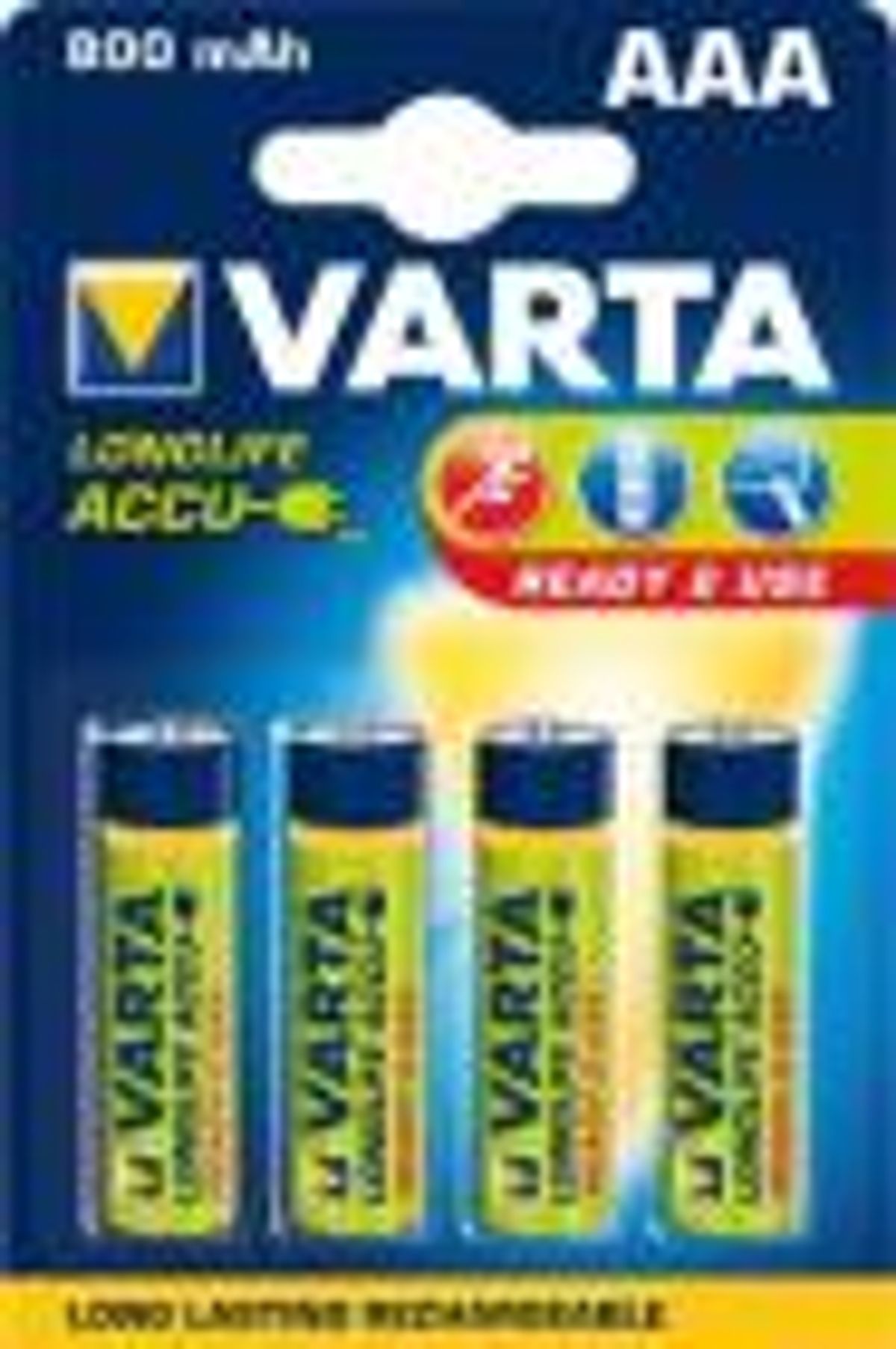 Varta genopladelig batteri nimh AAA 800mAh hr03-4b