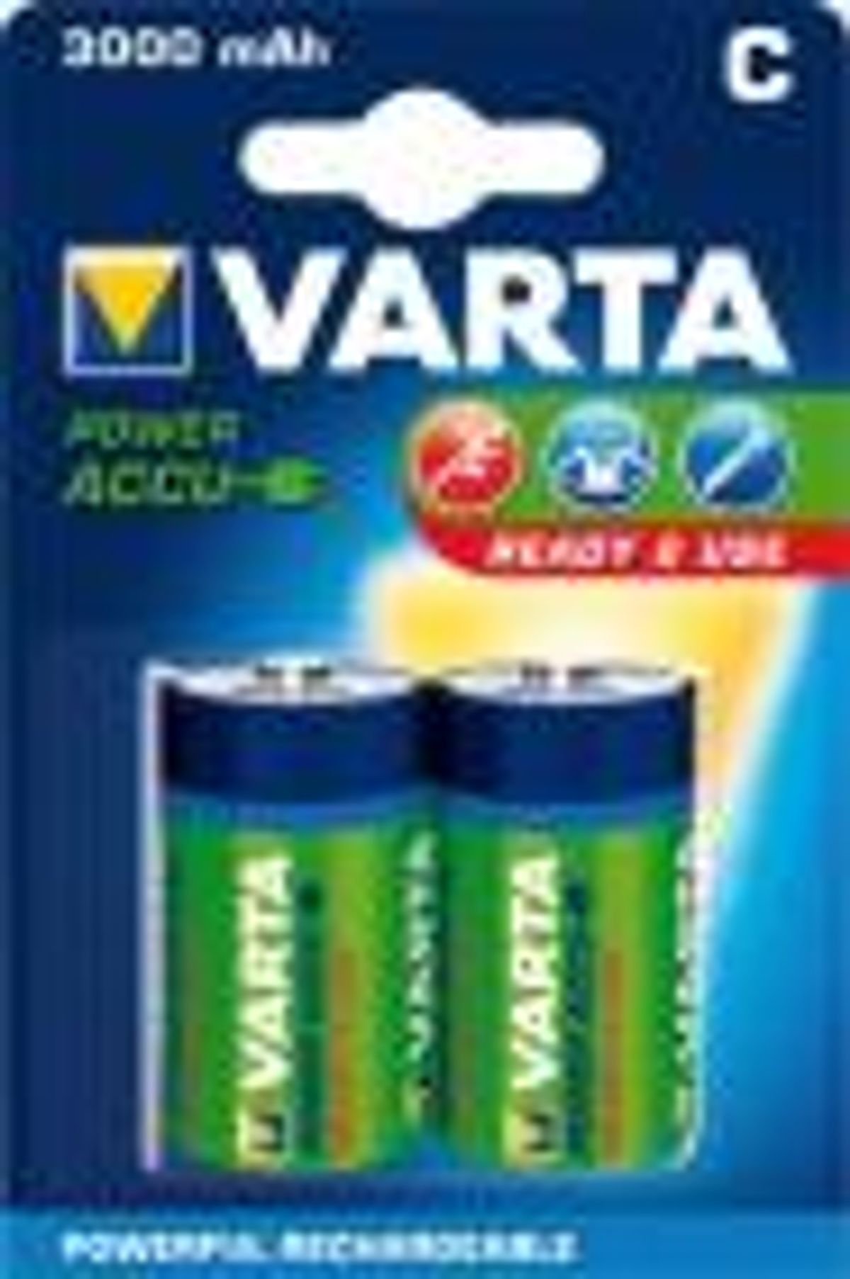 Varta genopladelig batteri nimh C 1,2v 3000mAh hr14-2b - 2 stk. er det samme som 1 pakke