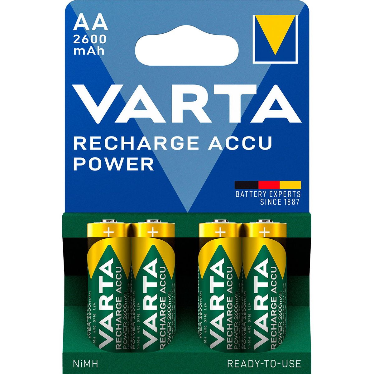 VARTA genopladelige AA batterier 4stk