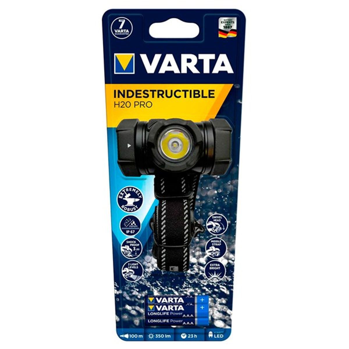 VARTA - INDESTRUCTIBLE H20 PRO - Pandelampe