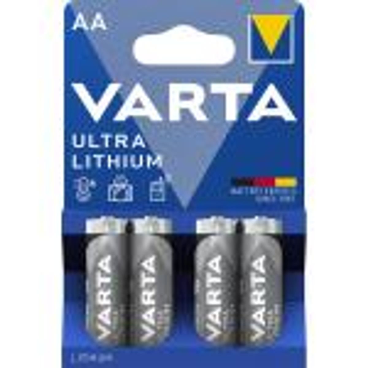 Varta Lithium Batteri Aa | 1.5 V | 2900 mAh | Forudladet | 4-Blister kort