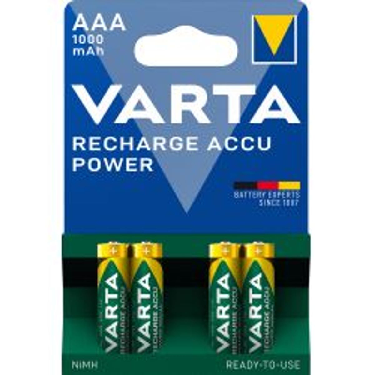 Varta Recharge Charge Accu Power Aaa 1000mah 4 Pack (b) - Batteri