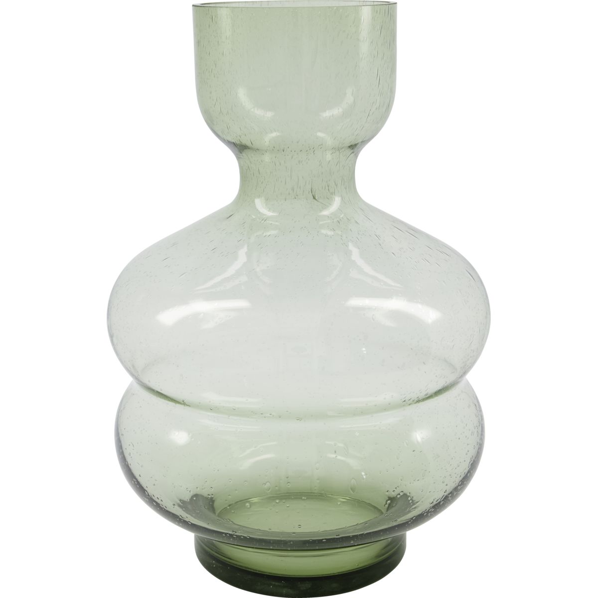 Vase, HDOrgani, Green - Green / Glass / h: 35 cm, dia: 24 cm