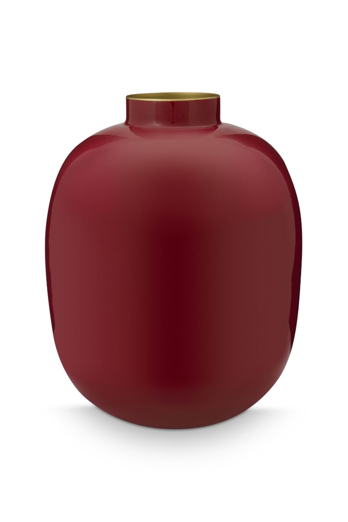 Vase Metal Dark Red 32cm