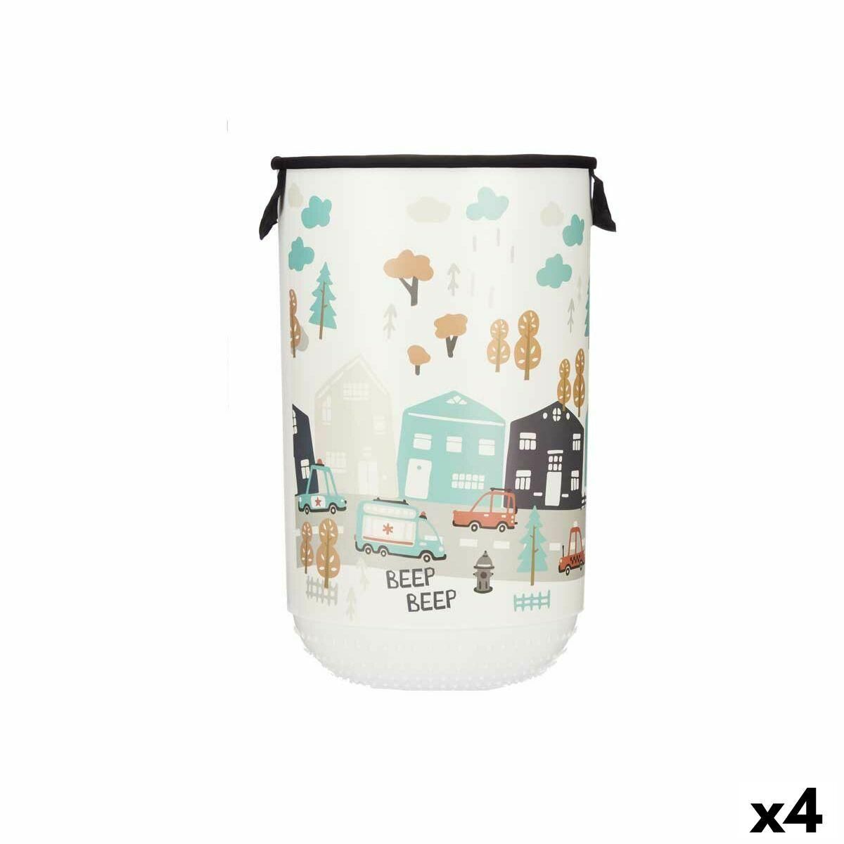 Vasketøjskurv Børns Vej Plastik 40 L 34 x 52,3 x 34 cm (4 enheder)