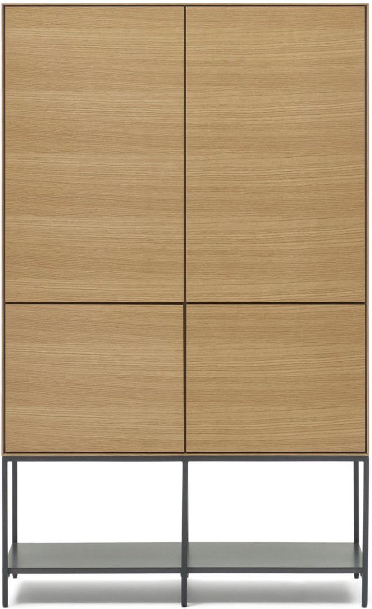 Vedrana, Highboard, natur/sort, H160x97,5x40 cm