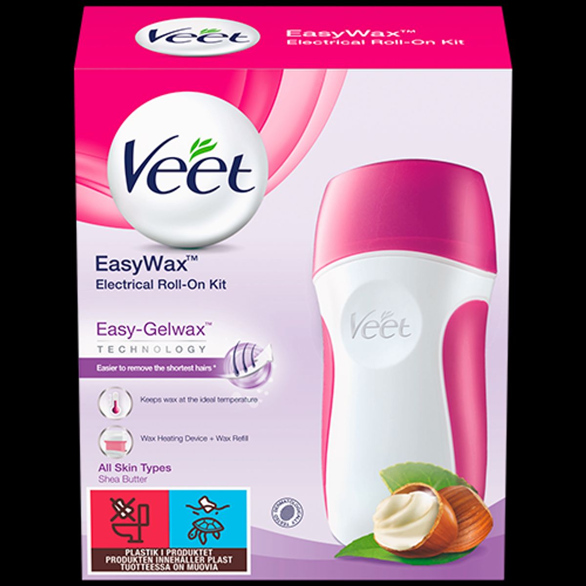 Veet EasyWax Elektronisk Roll-On Kit (1 stk + 50 ml)