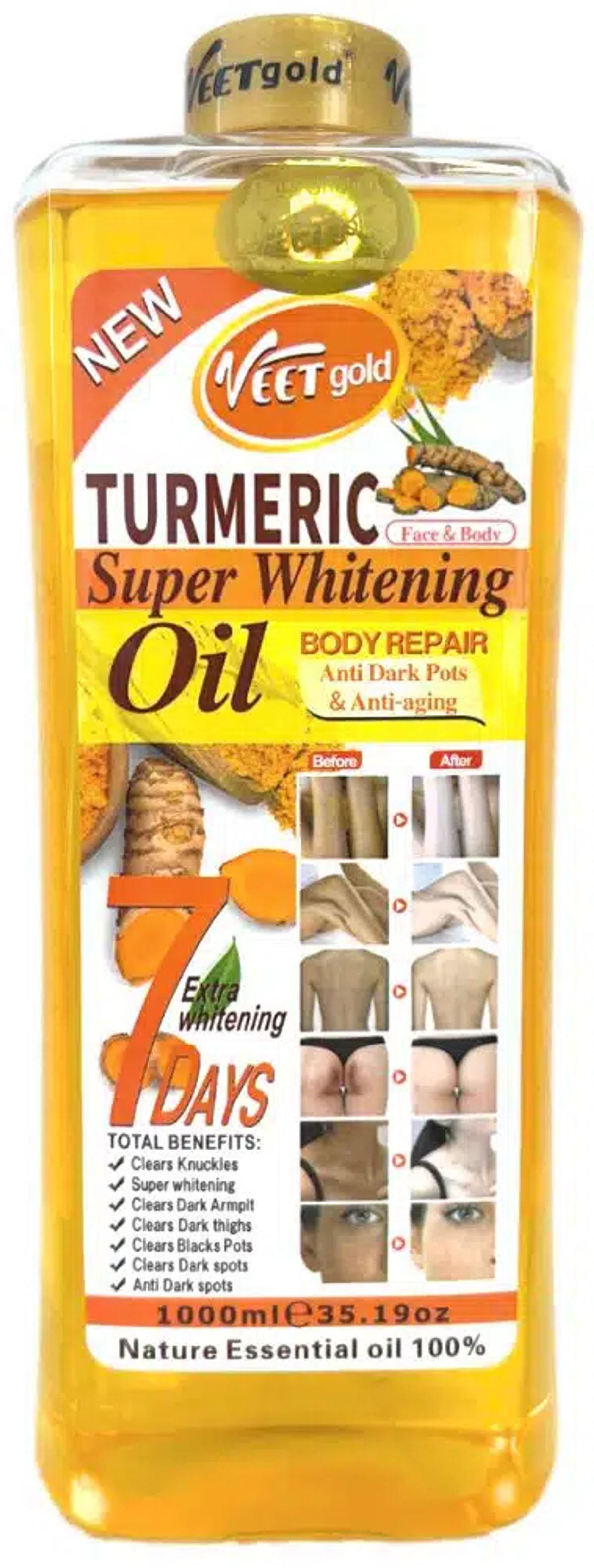 Veet Gold Turmeric Super Whitening Oil 1 l