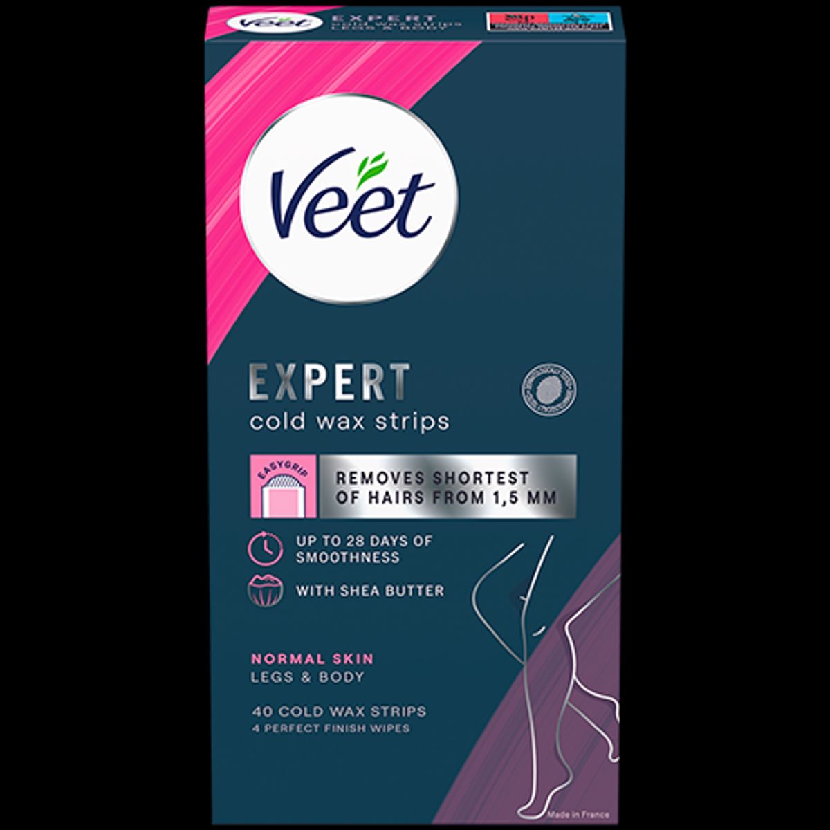 Veet Wax Strips Legs Normal Skin (40 stk)