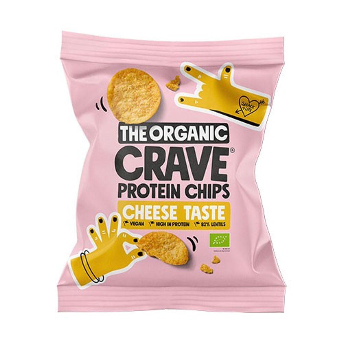 Veganske protein chips m. Cheese Økologisk - 30 gram - The Organic Crave