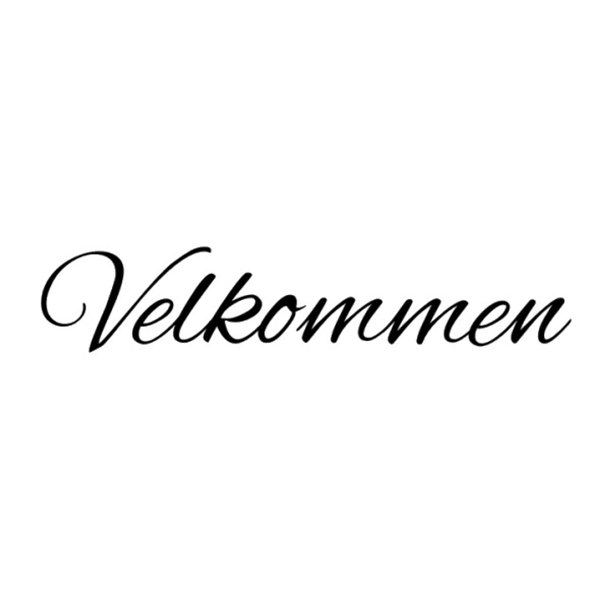 Velkommen wallsticker. Byd dine gæster velkommen. 15x90cm