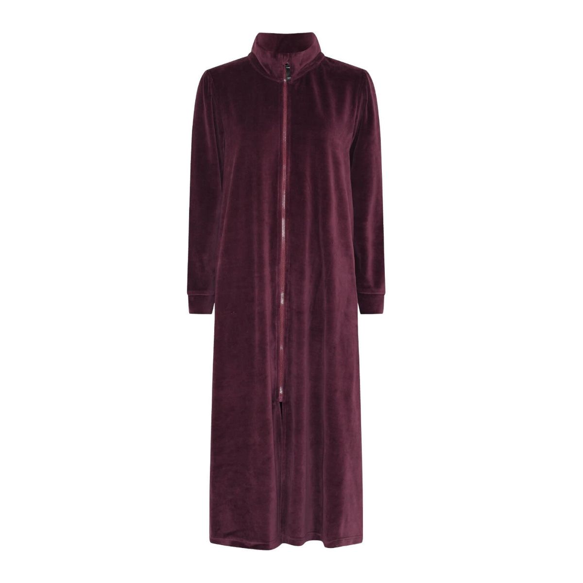 Velour badekåbe med lynlås, Decoy, bordeaux, str. 3XL