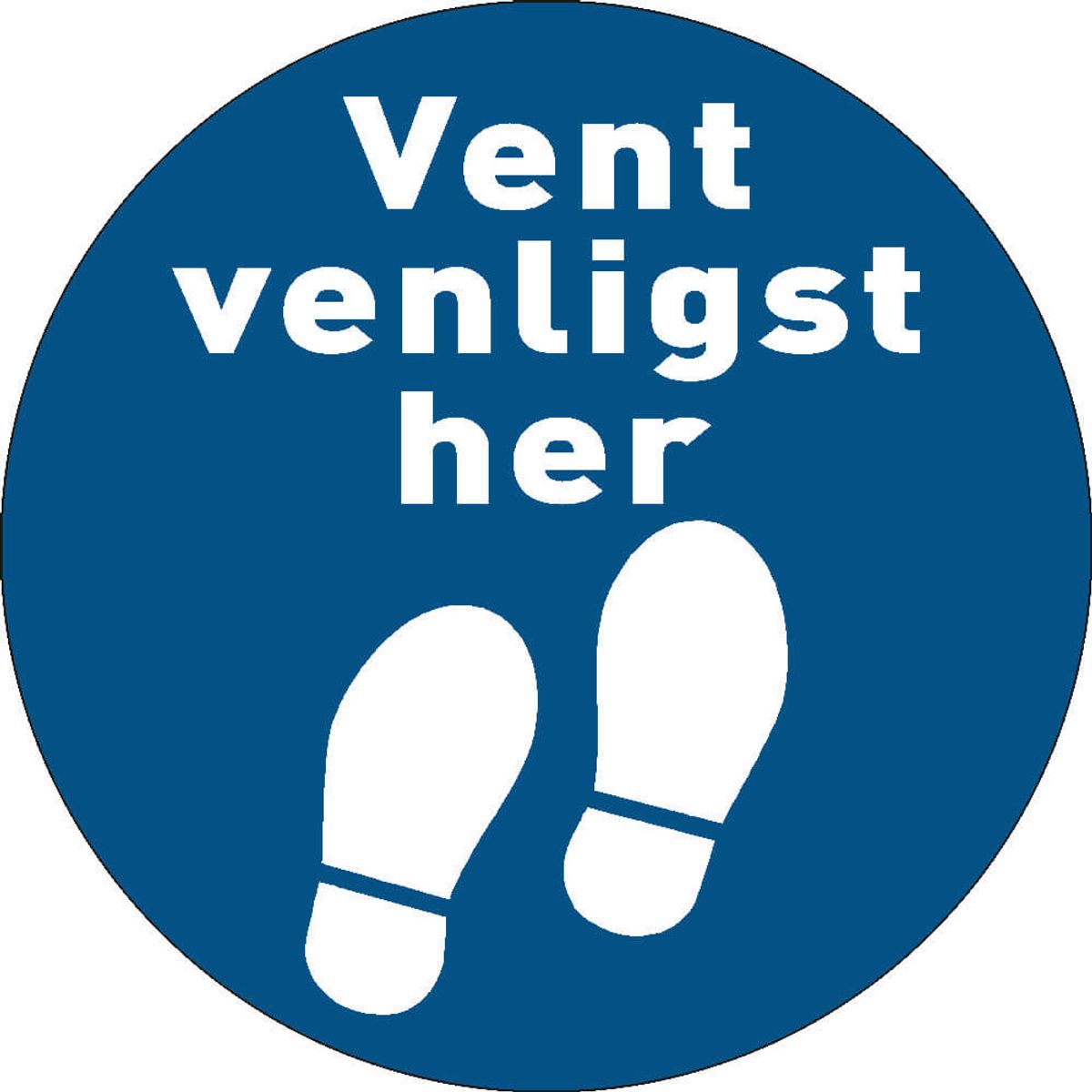 Vent venligst - gulvfolie