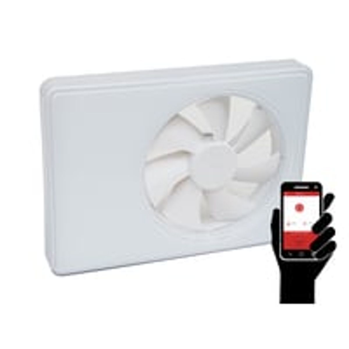 Ventilator Duka Smart Fan WiFi, hvid, 100 / 125 mm