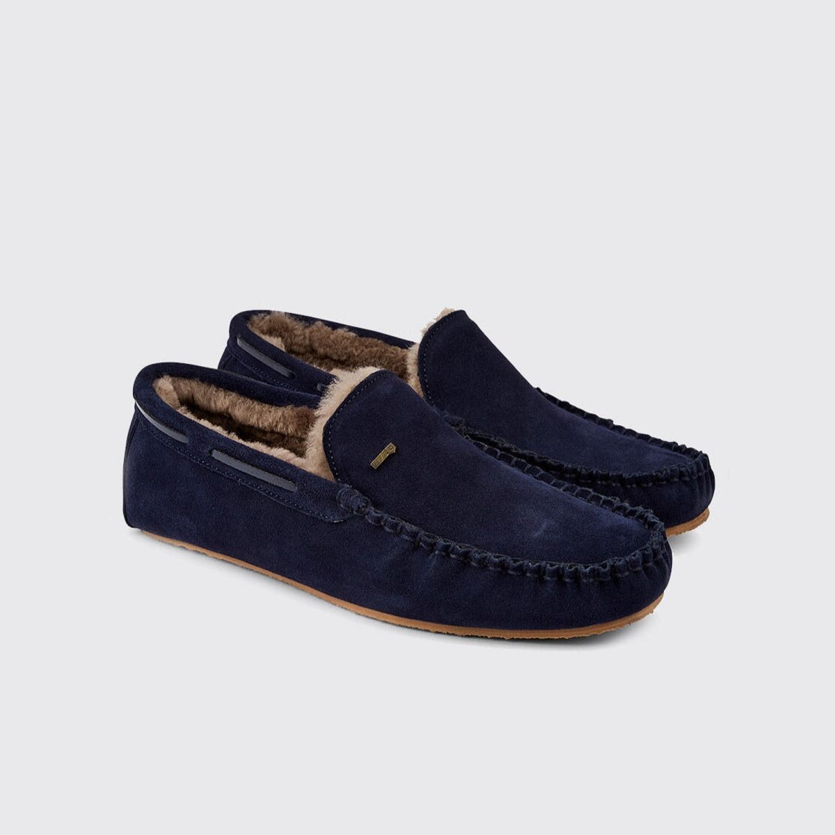 Ventry Moccasin Blue Slipper sutsko, ruskind, marineblå - 41