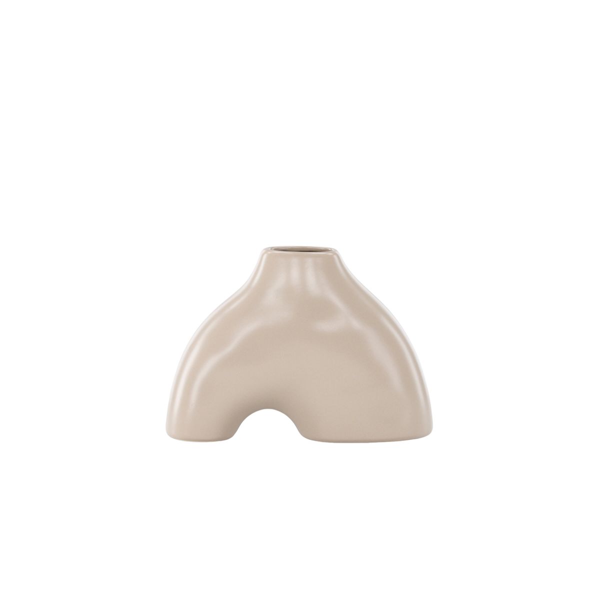 VENTURE DESIGN Kento vase - beige stentøj (21x8x15H)