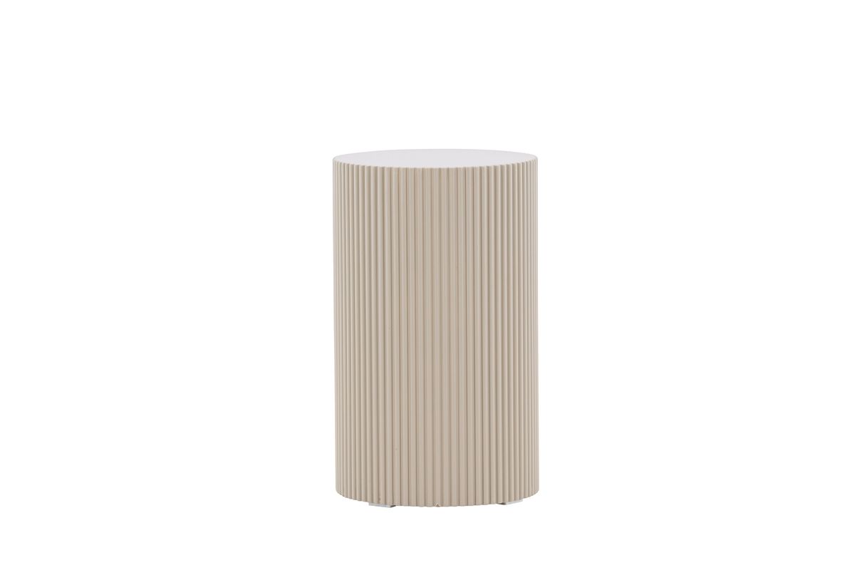 VENTURE DESIGN Lenox sidebord, rund - beige MDF (Ø30,5)