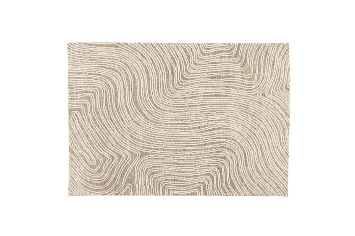 VENTURE DESIGN Melle gulvtæppe, rektangulær - elfenben/beige micropolyester (395x295)