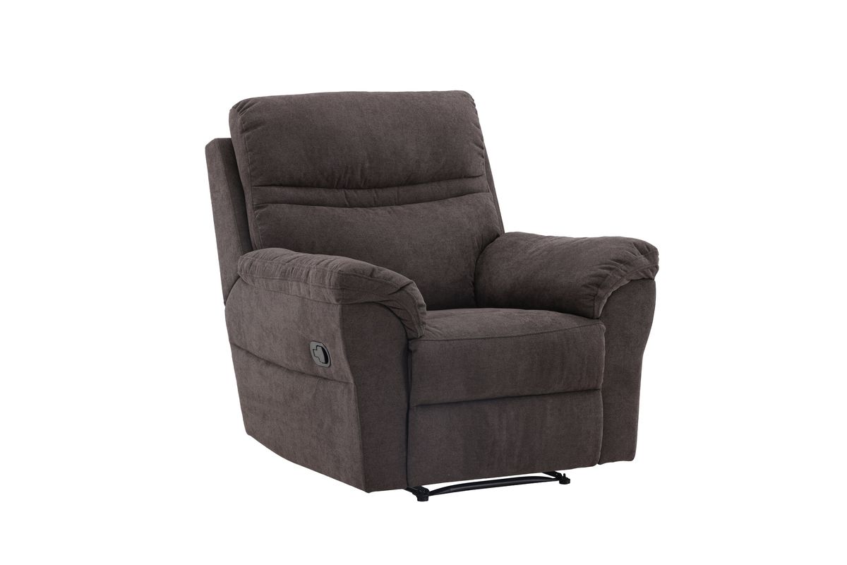 VENTURE DESIGN Taranto recliner lænestol, m. armlæn - brun polyester og metal