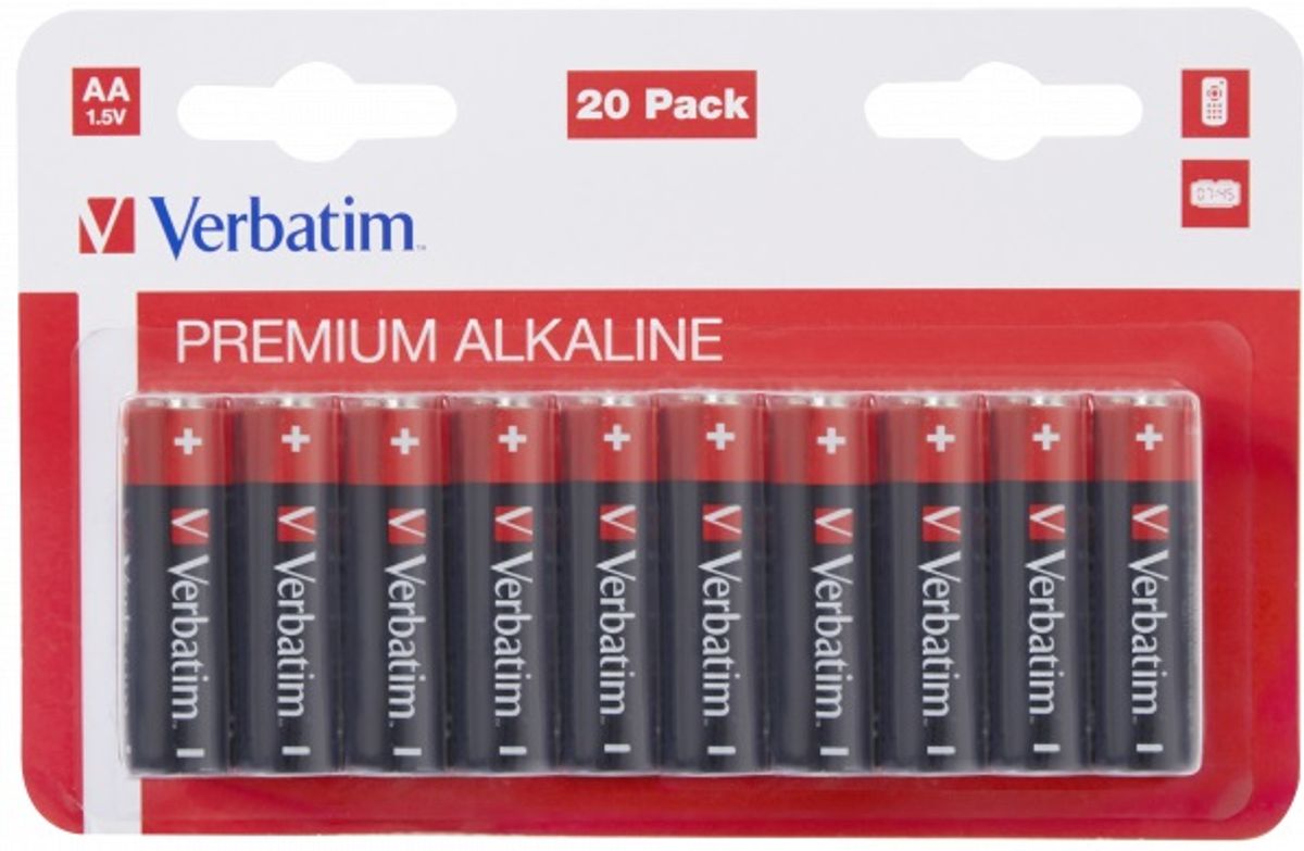 Verbatim 20 stk AA batterier