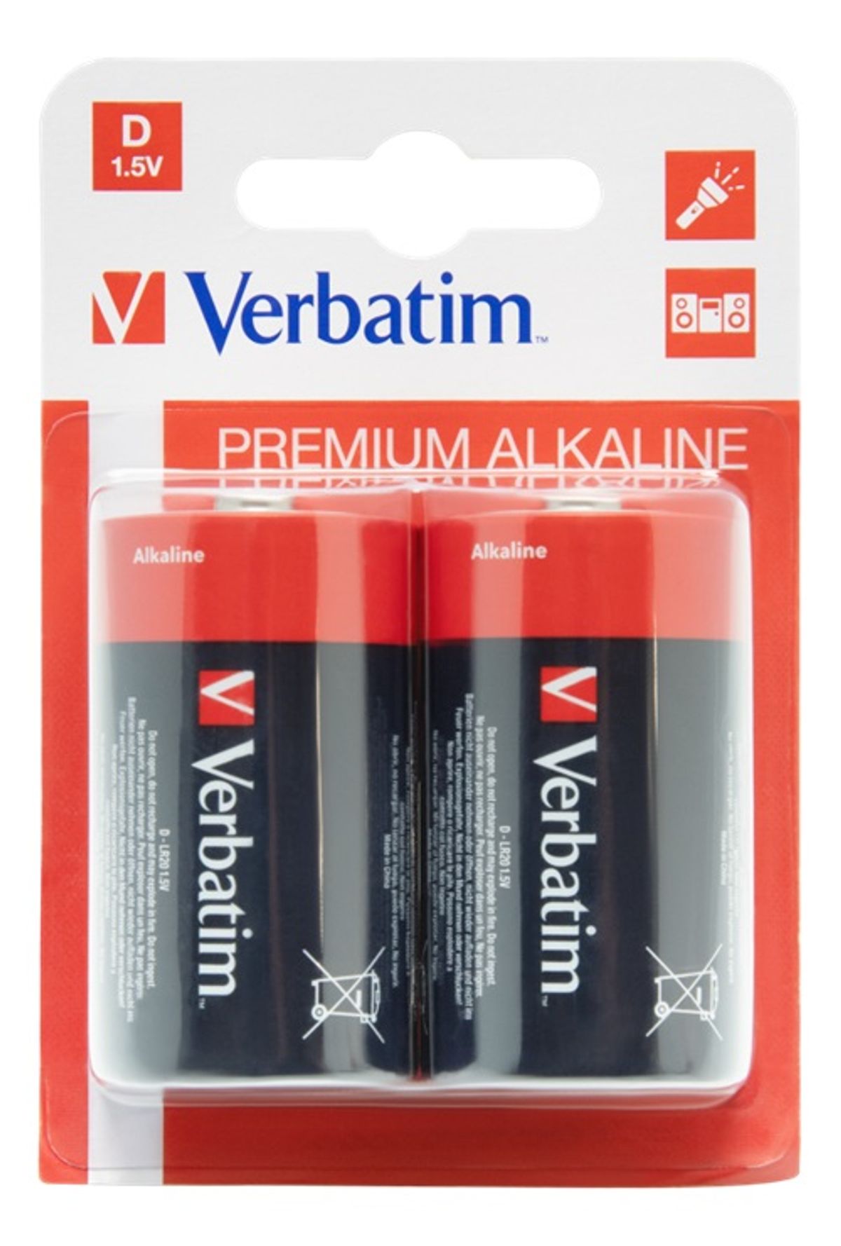 Verbatim D Batteri 2 stk. (LR20)