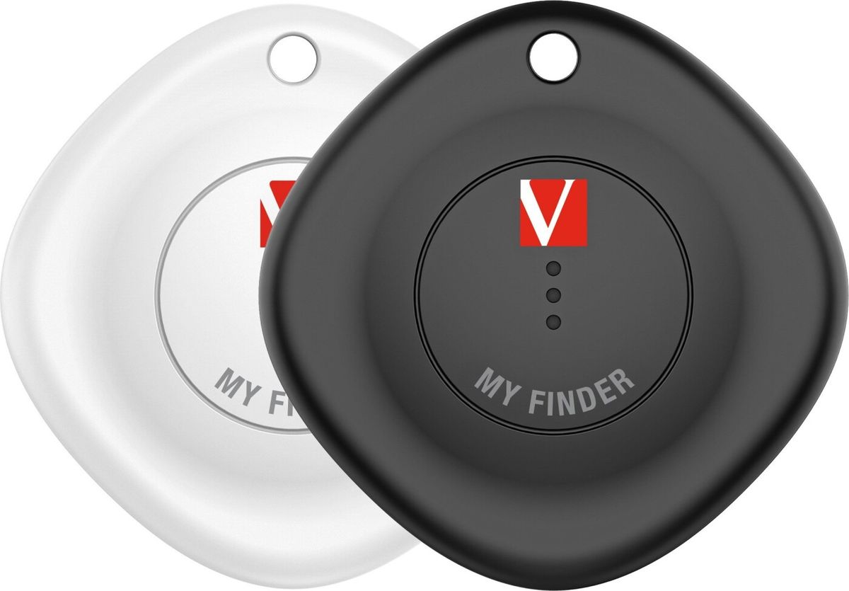 Verbatim - My Finder Bluetooth Tracker, Black/white (2-pack)