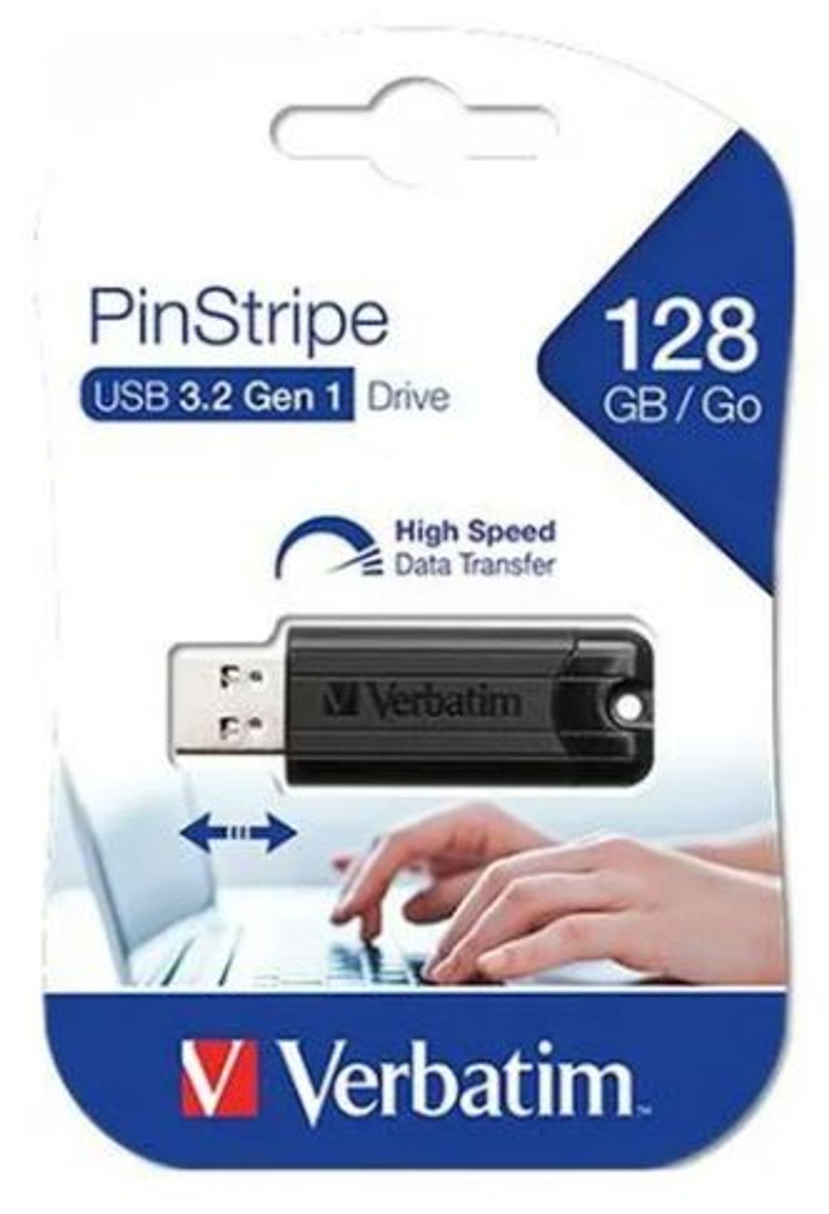 Verbatim PinStripe USB 3,2 gen1 Drive 128Gb