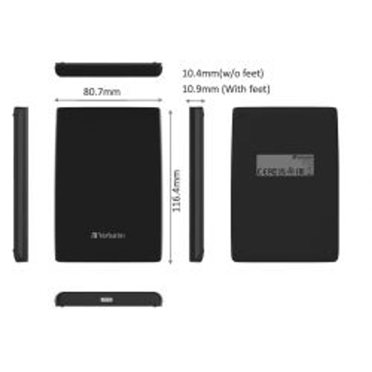 Verbatim Store ´n ´ Go Slim Portable Ssd Usb 3.2 G1/usb-c 1tb Black