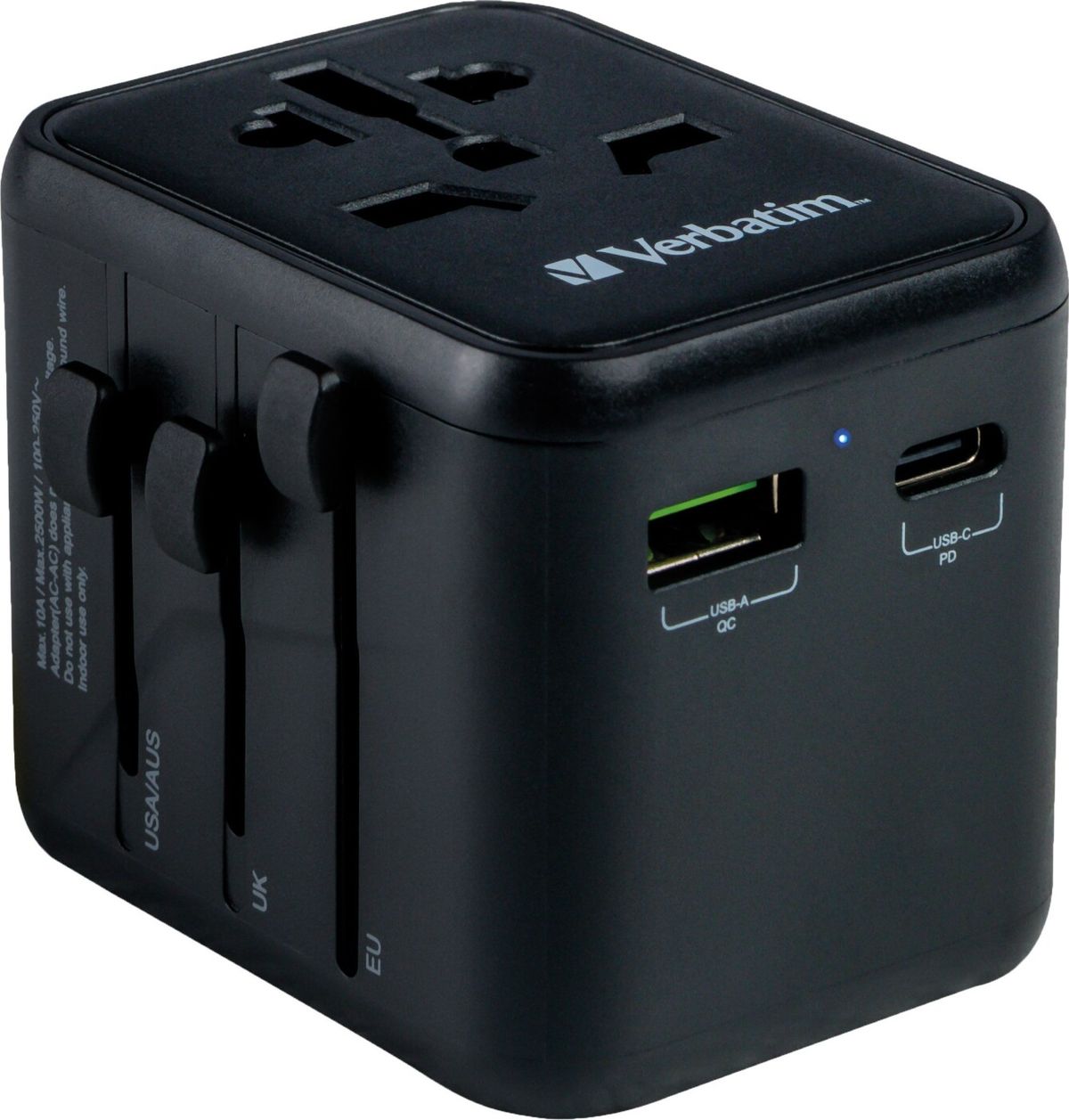 Verbatim - Universal Travel Adapter Uta-02 Pd20w/qc / 1xusb / 1xtype-c