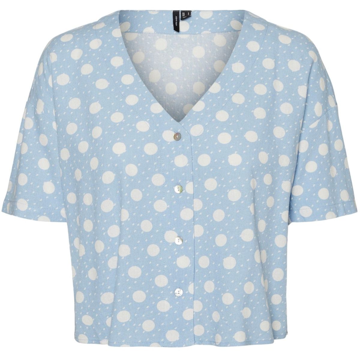 Vero Moda dame bluse VMJESMILO - Blue Bell Snow White Dots