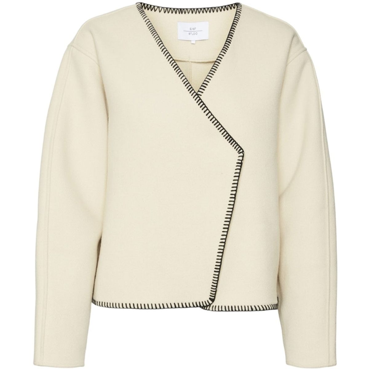 VERO MODA dame cardigan VMLENNA - Birch BLACK STITCH