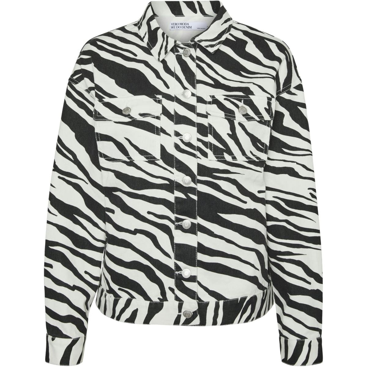 Vero Moda dame jakke VMBELLE - Bright White Black Zebra