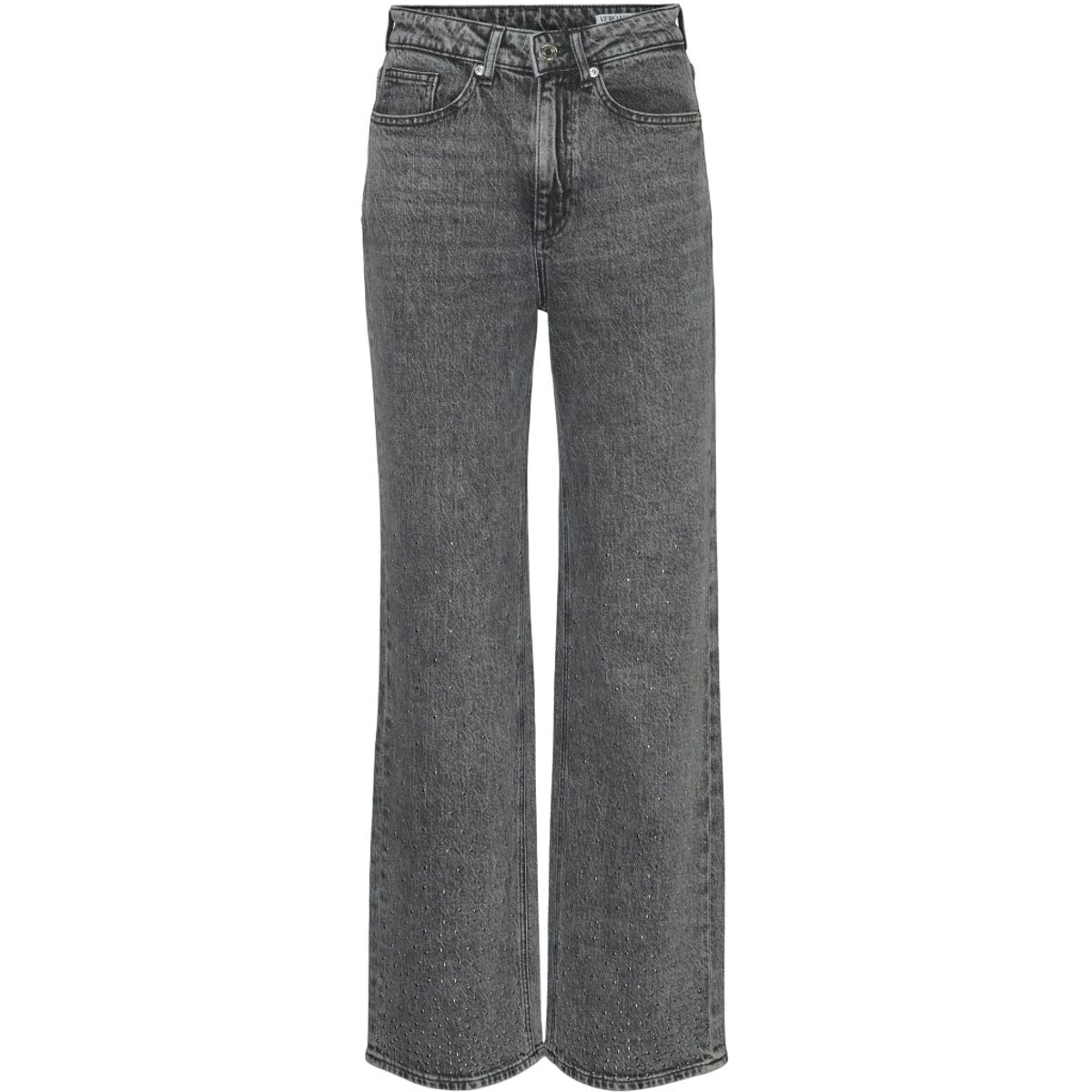 VERO MODA dame jeans VMTESSA - Light Grey Denim STUDS