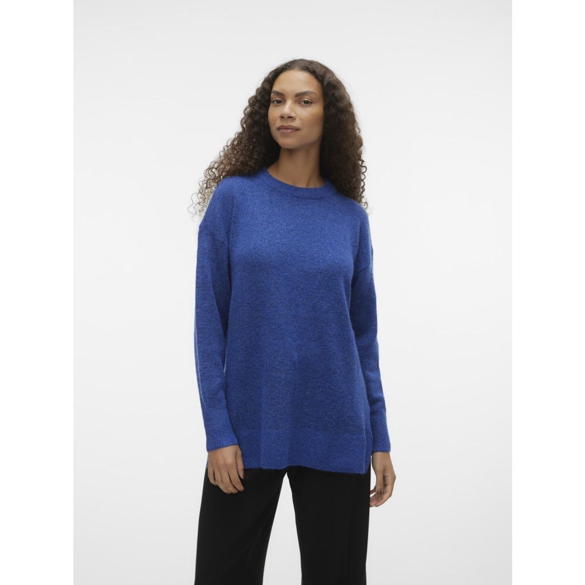 VERO MODA dame pullover VMFILUCA - Beaucoup Blue MELANGE