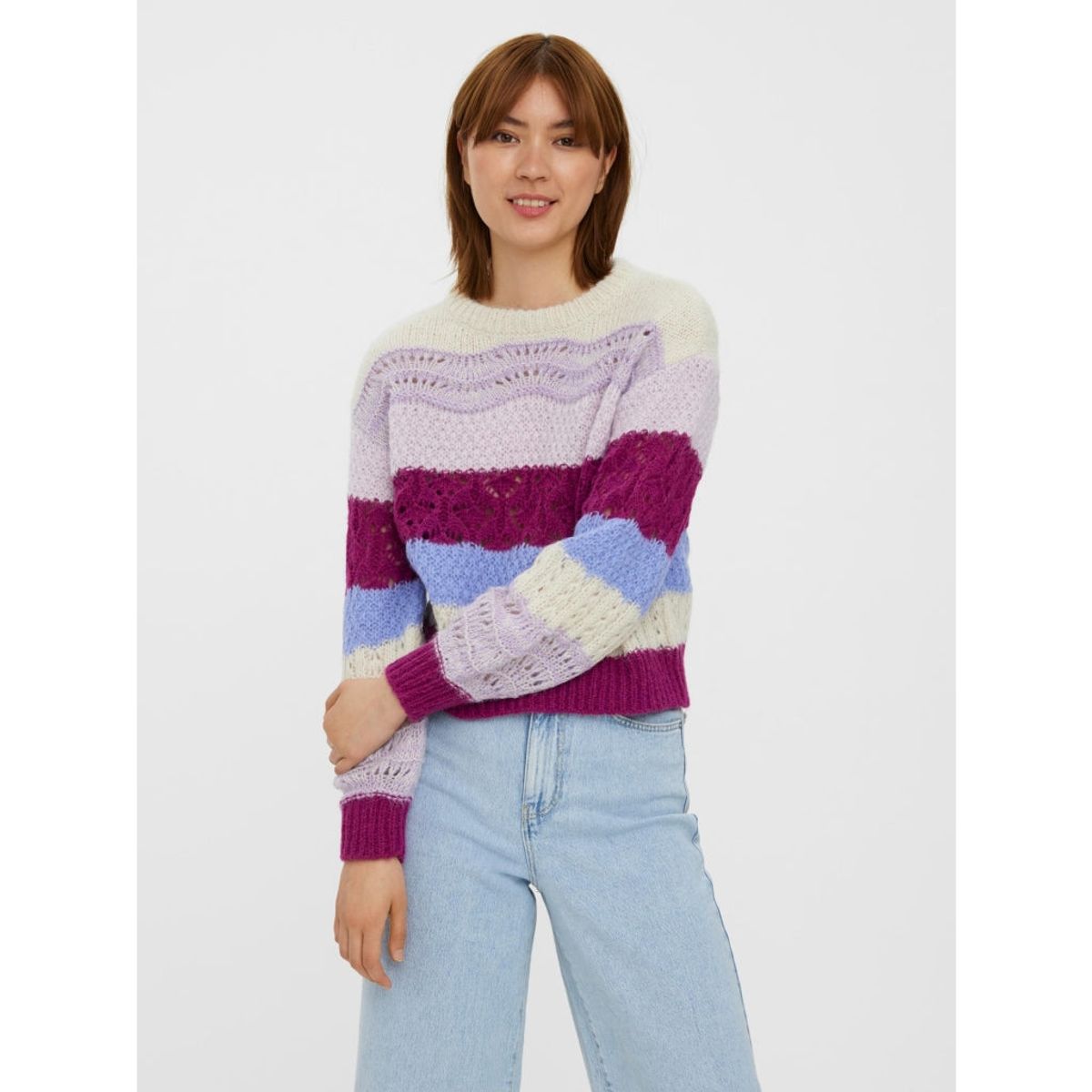 Vero Moda dame strik VMNEWBOHO - Birch Viola Lavender Fog