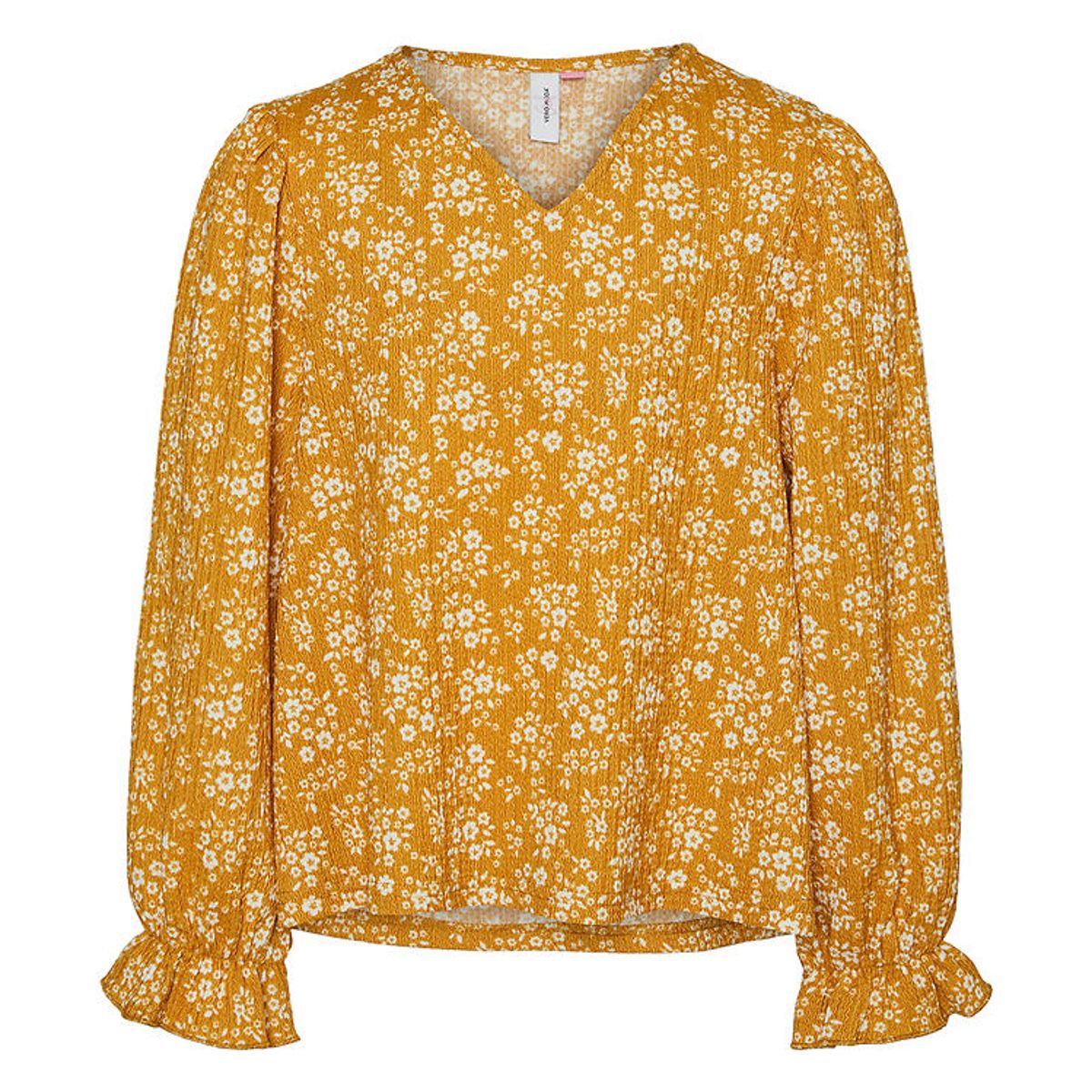 Vero Moda Girl Bluse - VmMaya - Golden Spice/Snow White