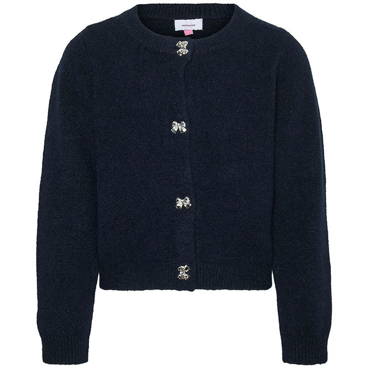 Vero Moda Girl Cardigan - Strik - VmFiona - Navy Blazer/W. MELAN