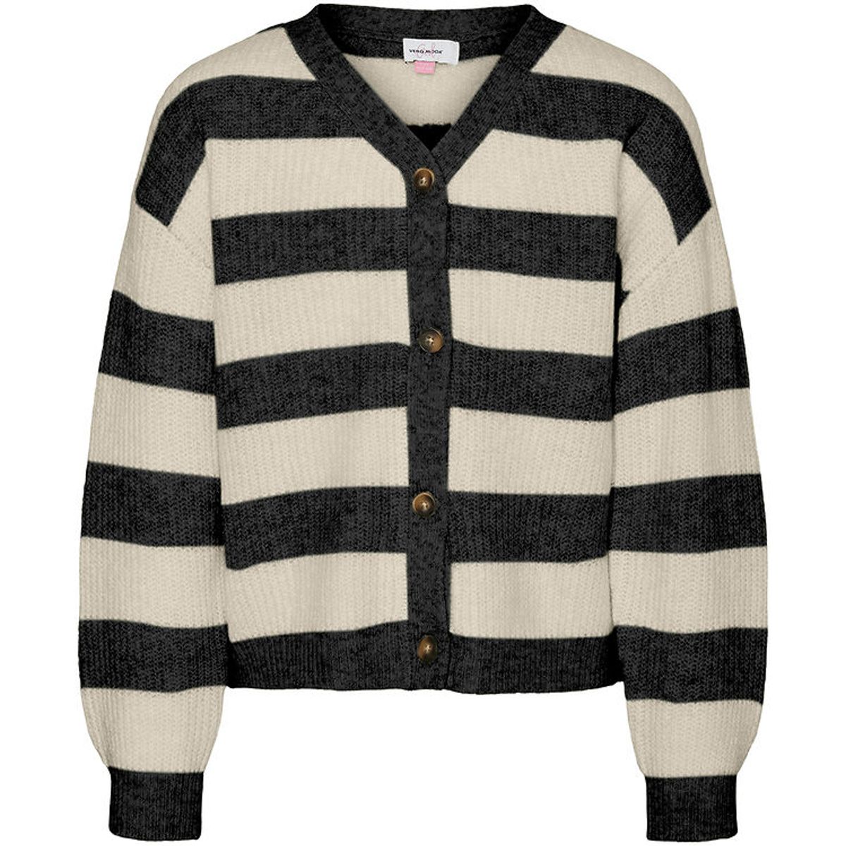 Vero Moda Girl Cardigan - Strik - VmNatahlie - Black/Small Strip