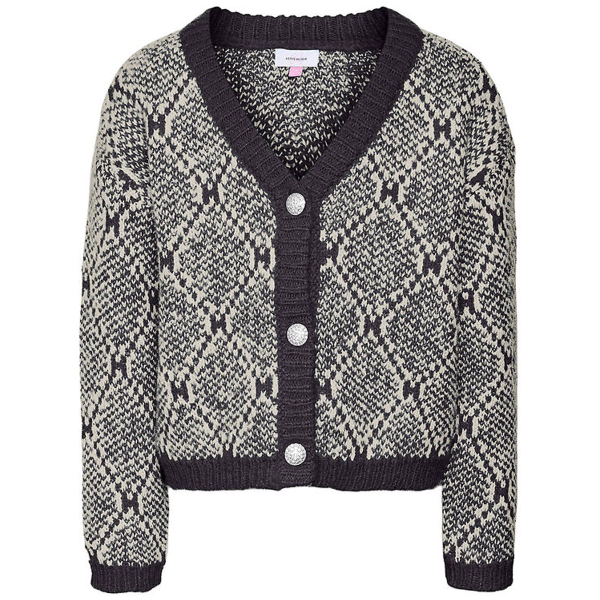 Vero Moda Girl Cardigan - Strik - VmRory - Obsidian/Birch