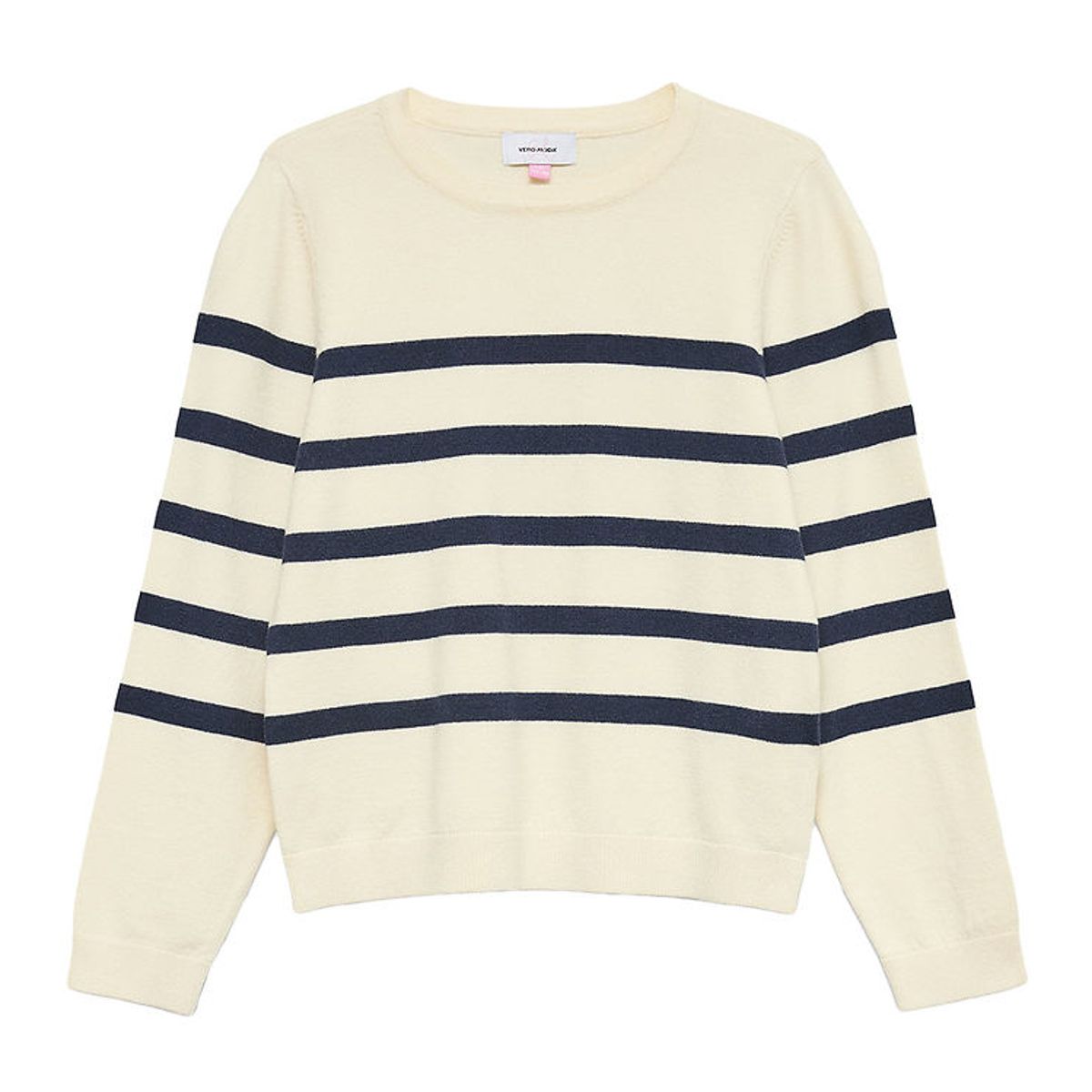 Vero Moda Girl Sweatshirt - Strik - VmSaba - Birch/NAVY BLAZER