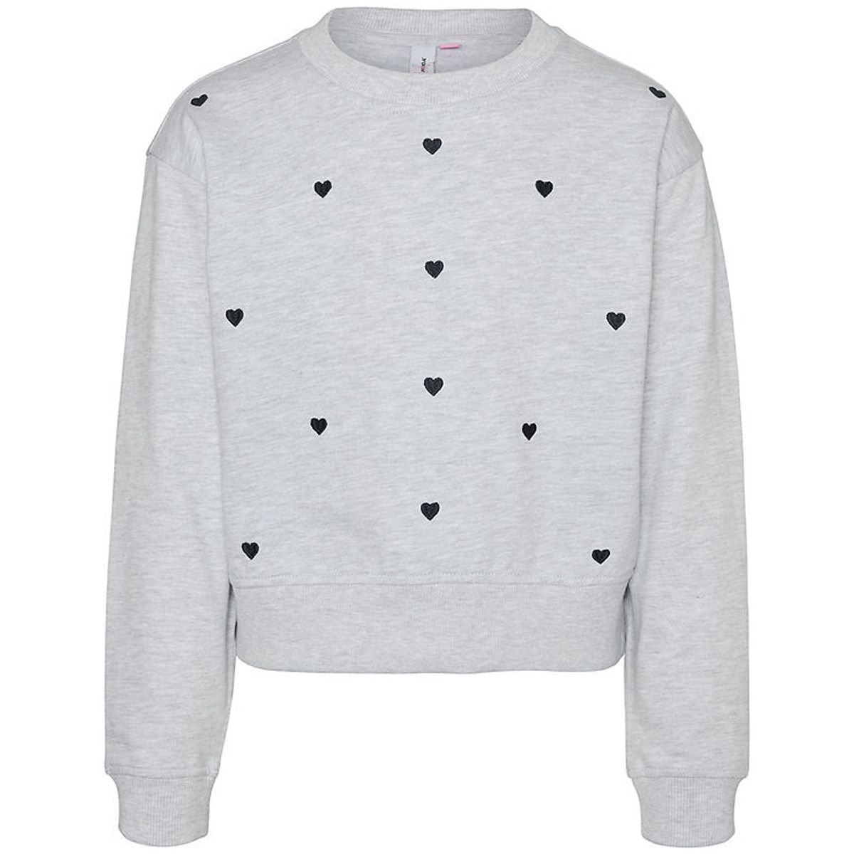 Vero Moda Girl Sweatshirt - VmOctavia - Light Grey Melange/Heart