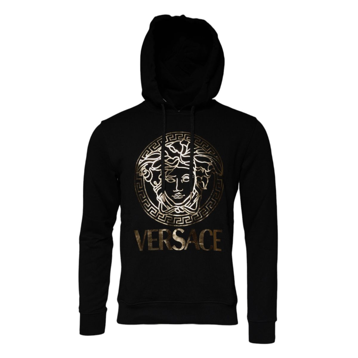 Versace Black Medusa Cotton Hoodie Pullover Sweatshirt Sweater