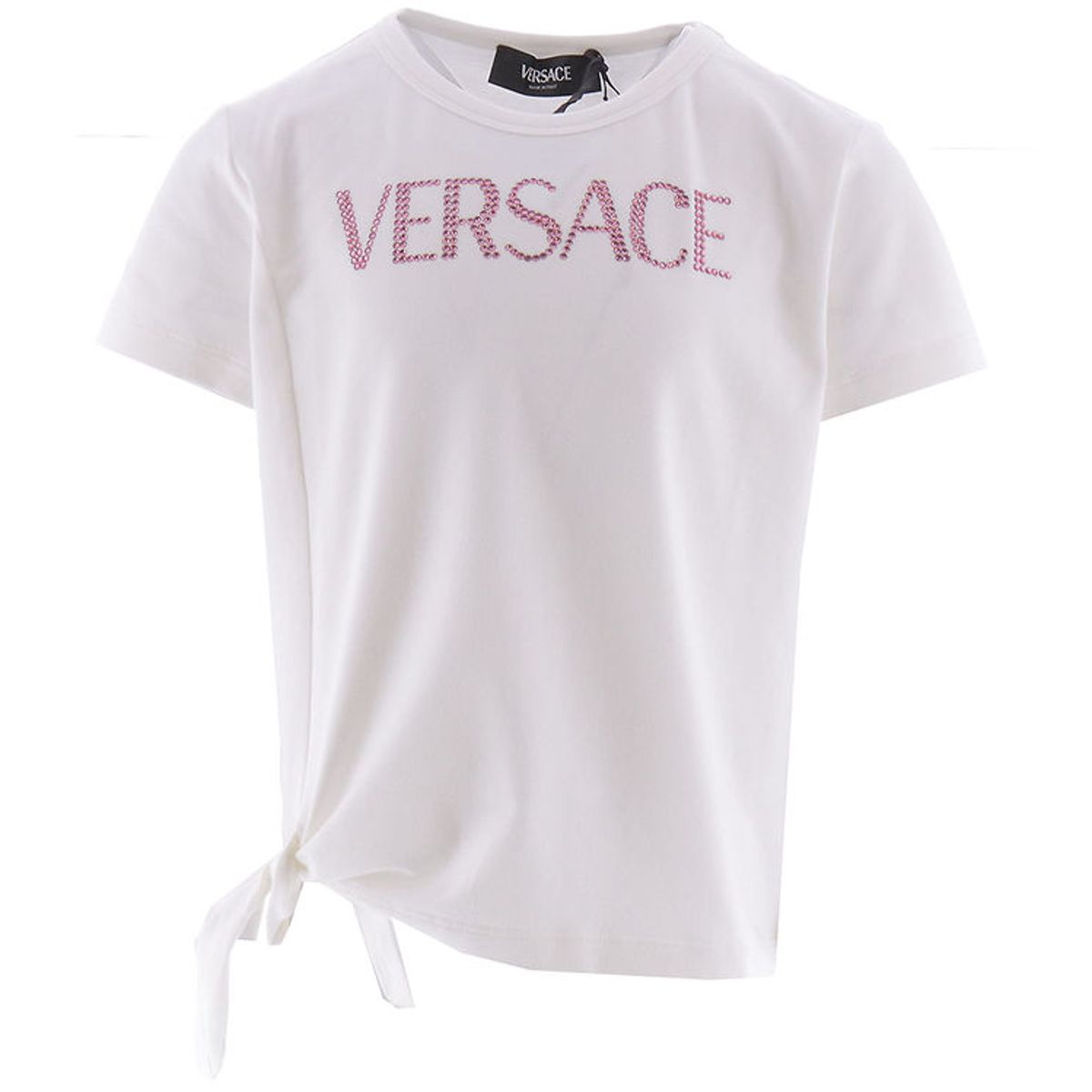 Versace T-shirt - Hvid/Pink m. Similisten