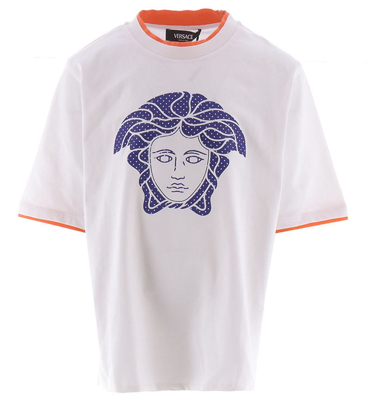 Versace T-shirt - Hvid"Blå m. Orange