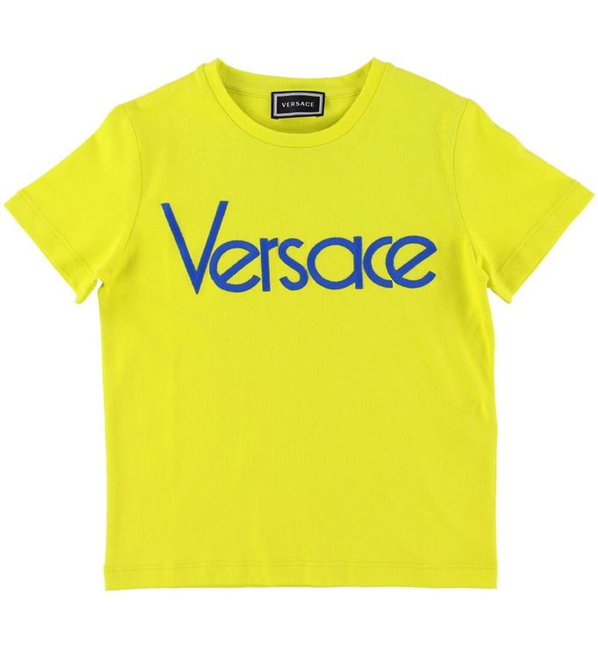 Versace T-shirt - Neongrøn/Blå m. Logo