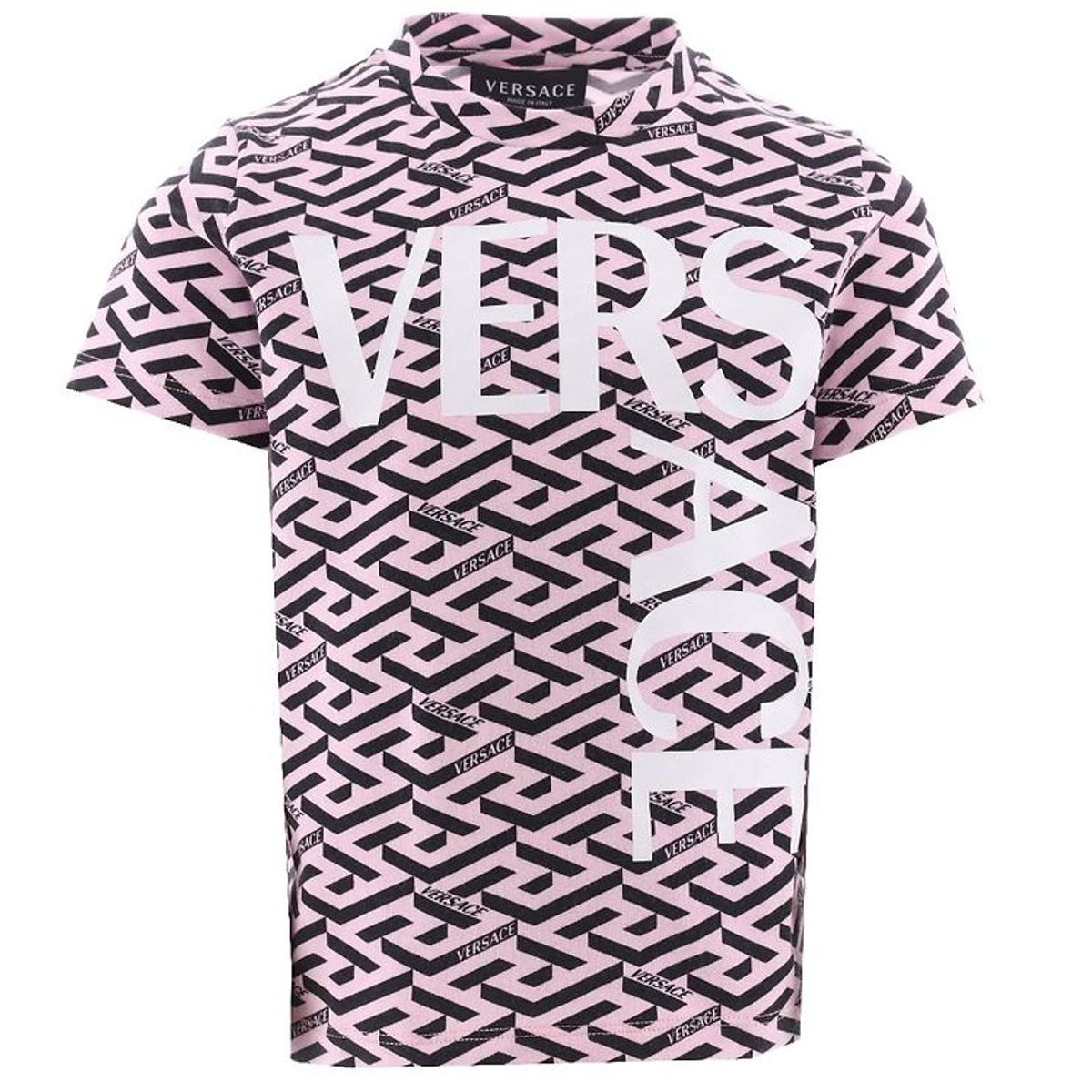 Versace T-shirt - Rosa/Sort m. Print