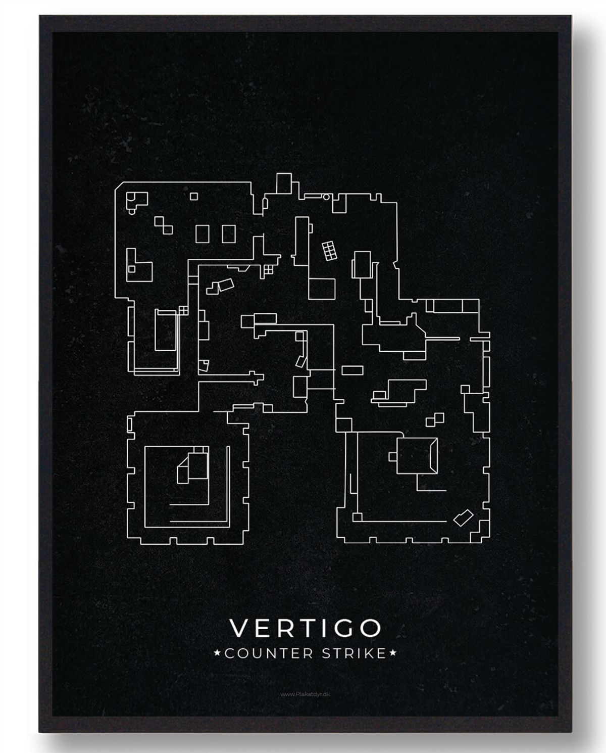 Vertigo map - CS gamerplakater (Størrelse: L - 50x70cm (B2))