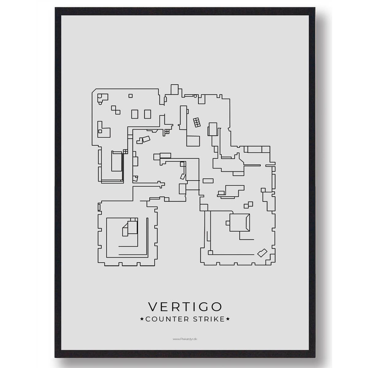 Vertigo map - CS gamerplakater (Størrelse: M - 30x40cm)